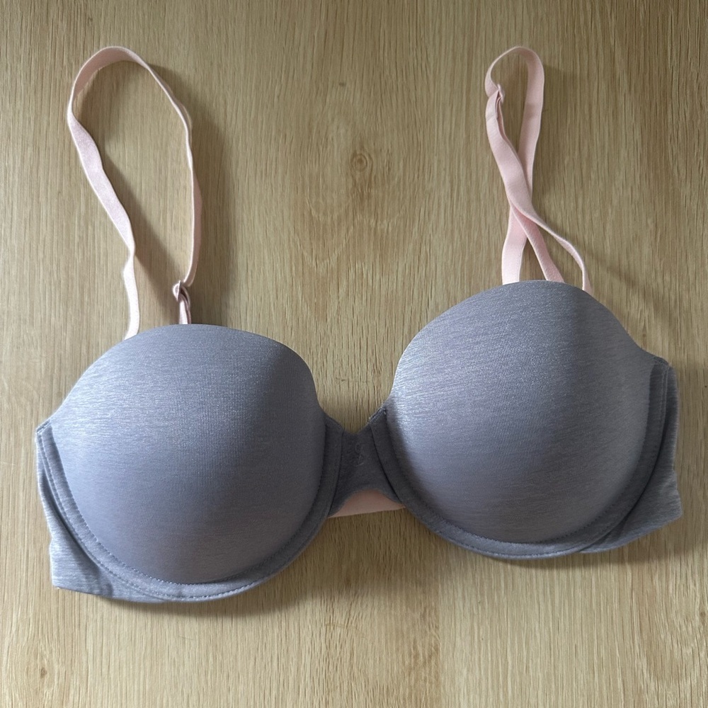 Victoria Secret Gray and Pink Women's Bra